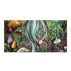 Craft Mushroom Satin Wrap 35  X 70  by GardenOfOphir