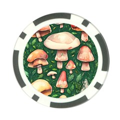 Fantasy Farmcore Farm Mushroom Poker Chip Card Guard by GardenOfOphir