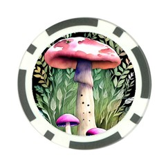 Mushroom Foraging In The Woods Poker Chip Card Guard by GardenOfOphir