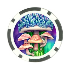 Woodsy Mushroom Forest Nature Poker Chip Card Guard by GardenOfOphir