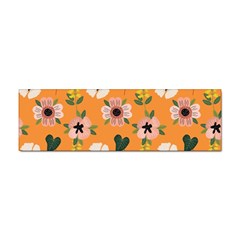 Flower Orange Pattern Floral Sticker (bumper) by Dutashop