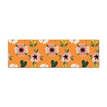 Flower Orange Pattern Floral Sticker Bumper (100 pack) Front