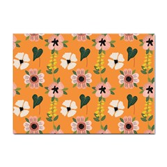 Flower Orange Pattern Floral Sticker A4 (100 Pack) by Dutashop