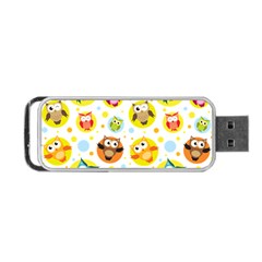 Owl Bird Cartoon Portable Usb Flash (one Side) by Jancukart