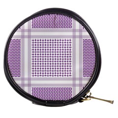 Square Purple Pattern Bead Purple Keffiyeh Purple Geometric Headdress Angle Violet Rectangle Mini Makeup Bag by Jancukart