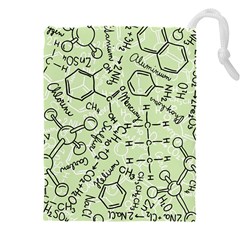 Multicolored Chemical Bond Illustration Chemistry Formula Science Drawstring Pouch (5xl) by Jancukart