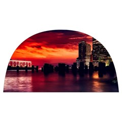 New York City Urban Skyline Harbor Bay Reflections Anti Scalding Pot Cap by Jancukart