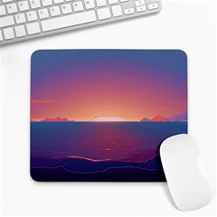 Sunset Ocean Beach Water Tropical Island Vacation Nature Large Mousepad by Pakemis