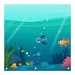 Ai Generated Ocean Sea Fish Aquatic Water Nature 2 Banner And Sign 3  X 3  by Pakemis