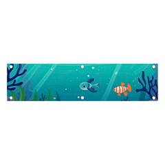 Ai Generated Ocean Sea Fish Aquatic Water Nature 2 Banner And Sign 4  X 1  by Pakemis