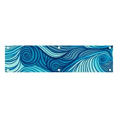 Ocean Waves Sea Abstract Pattern Water Blue Banner And Sign 4  X 1  by Pakemis