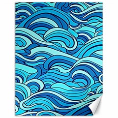 Pattern Ocean Waves Blue Nature Sea Abstract Canvas 12  X 16  by Pakemis