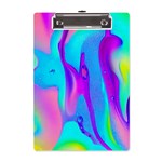 Colorful Abstract Fluid Art Pattern A5 Acrylic Clipboard Front