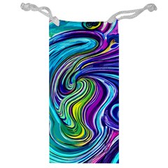 Waves Of Color Jewelry Bag by GardenOfOphir