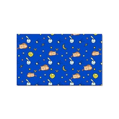 Cat Animals Sleep Stars Seamless Background Sticker Rectangular (10 Pack) by Wegoenart