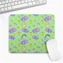 Elephant Sleeping Elephants Background Large Mousepad by Wegoenart