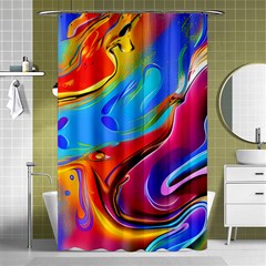 Abstract Fluid Art Shower Curtain 48  X 72  (small)  by GardenOfOphir