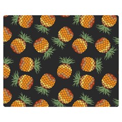 Pineapple Background Pineapple Pattern Premium Plush Fleece Blanket (medium) by Wegoenart