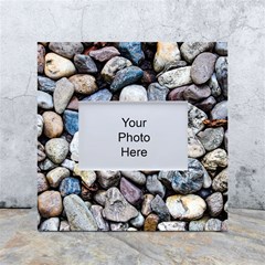 Stone Texture Nature Background Rocks Pebbles White Box Photo Frame 4  X 6  by Wegoenart