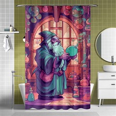 Fantasy Magic Magical Wizard Shower Curtain 48  X 72  (small)  by Jancukart