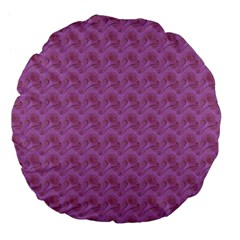 Violet Flowers Large 18  Premium Flano Round Cushions by Sparkle