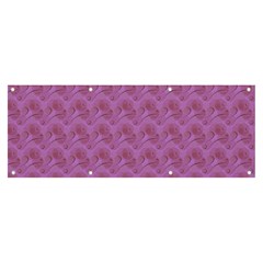 Violet Flowers Banner And Sign 8  X 3  by Sparkle