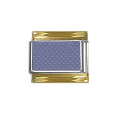 Blue Diamonds Gold Trim Italian Charm (9mm) by Sparkle