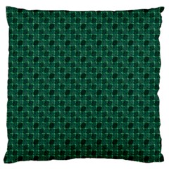 Green Pattern Large Cushion Case (one Side) by Sparkle