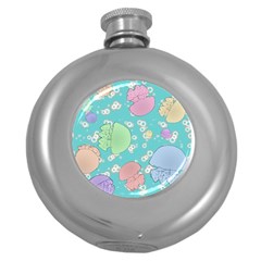 Jellyfish Animal Translucent Round Hip Flask (5 Oz) by Semog4