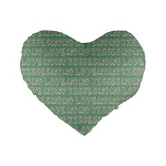 Pattern 318 Standard 16  Premium Flano Heart Shape Cushions by GardenOfOphir