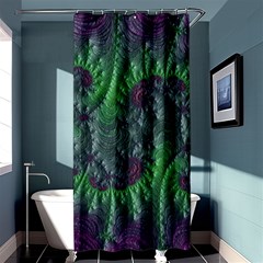 Fractal Floral Background Planetary Shower Curtain 36  X 72  (stall)  by Semog4