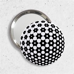 Sphere Spherical Circular Monochrome Circle Art 2 25  Handbag Mirrors by Jancukart