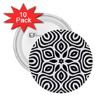 Pattern Wave Symmetry Monochrome Abstract 2.25  Buttons (10 pack)  Front