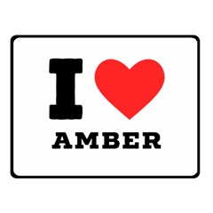 I Love Amber One Side Fleece Blanket (small) by ilovewhateva