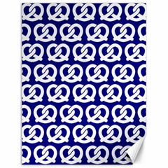 Navy Pretzel Illustrations Pattern Canvas 12  X 16  by GardenOfOphir