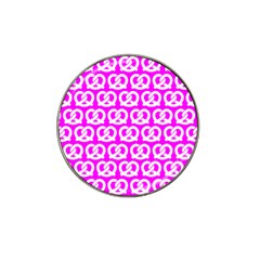 Pink Pretzel Illustrations Pattern Hat Clip Ball Marker by GardenOfOphir