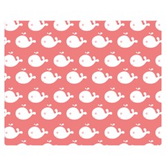 Coral Whales Pattern Premium Plush Fleece Blanket (medium) by GardenOfOphir