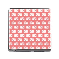 Modern Chic Vector Camera Illustration Pattern Memory Card Reader (square 5 Slot) by GardenOfOphir