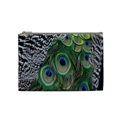 Peacock Bird Feather Colourful Cosmetic Bag (medium) by Jancukart