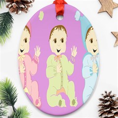 Happy 02 Ornament (oval) by nateshop