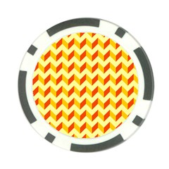 Modern Retro Chevron Patchwork Pattern Poker Chip Card Guard by GardenOfOphir