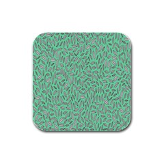 Leaves-015 Rubber Square Coaster (4 Pack) by nateshop