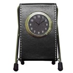 Texture-jeans Pen Holder Desk Clock Front