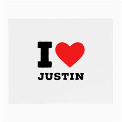 I Love Justin Small Glasses Cloth by ilovewhateva