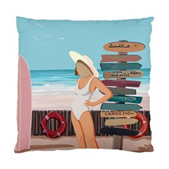 Vacation On The Ocean Standard Cushion Case (one Side) by SychEva