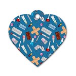 Medicine Pattern Dog Tag Heart (One Side) Front