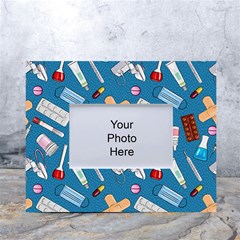 Medicine Pattern White Tabletop Photo Frame 4 x6  by SychEva
