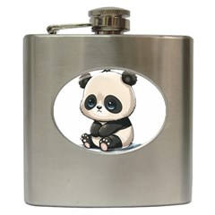 Cute Panda Bear Animal Cartoon Hip Flask (6 Oz) by Semog4