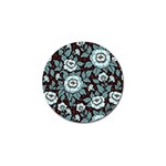 Vintage Floral Pattern Blue Damask Pattern Blue Vintage Golf Ball Marker (10 pack) Front