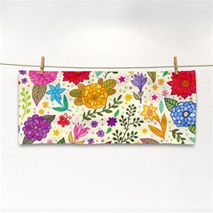 Colorful Flowers Pattern Abstract Patterns Floral Patterns Hand Towel by Semog4